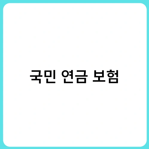 국민 연금 보험