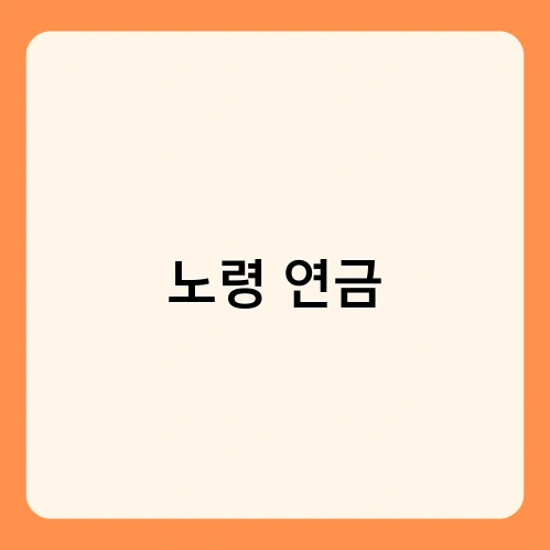 노령 연금 1