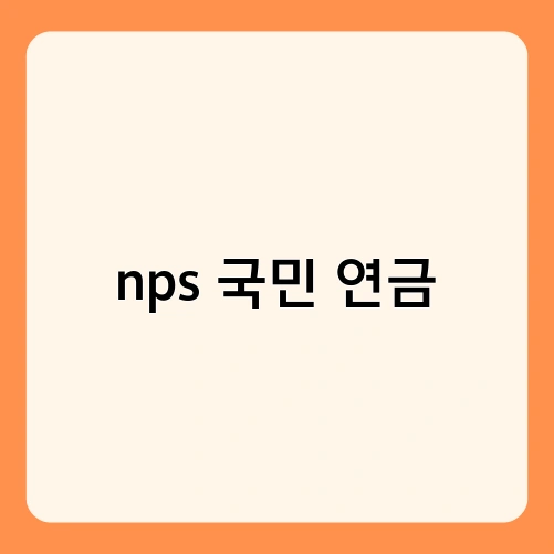 nps 국민 연금 2