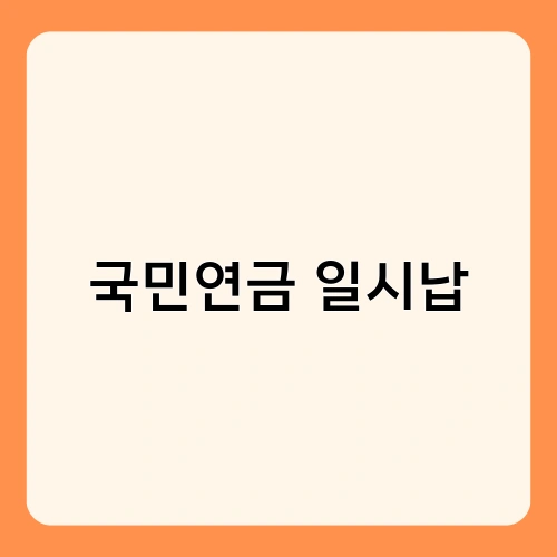국민연금 일시납 1