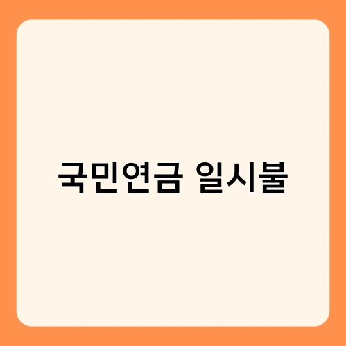 국민연금 일시불 3