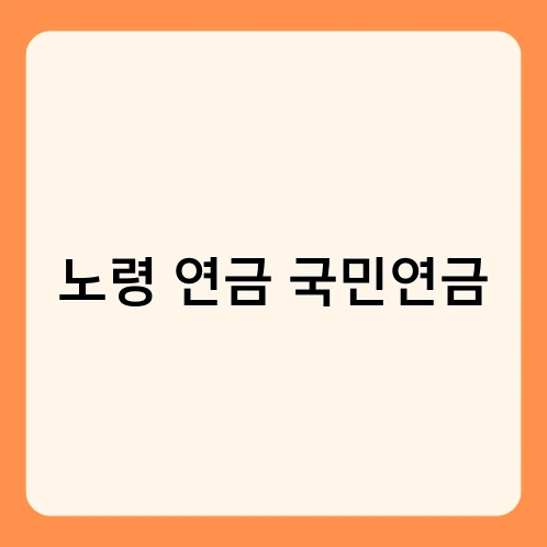 노령 연금 국민연금 1