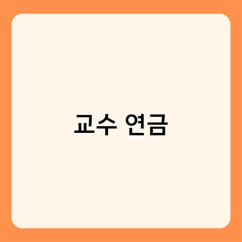 교수 연금 3