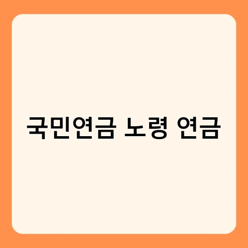 국민연금 노령 연금