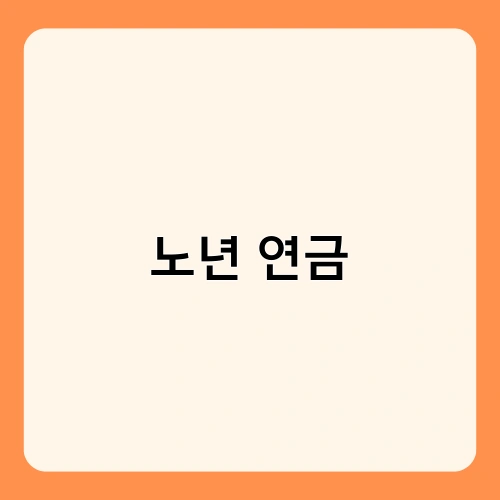 노년 연금 2