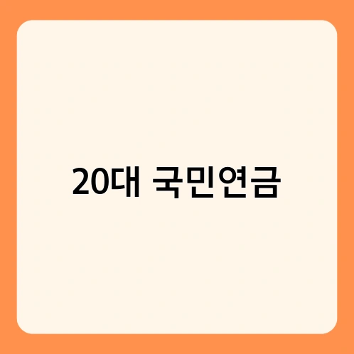 20대 국민연금 2