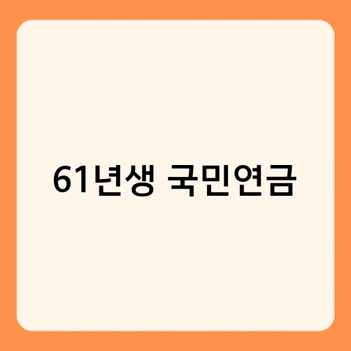 61년생 국민연금 4