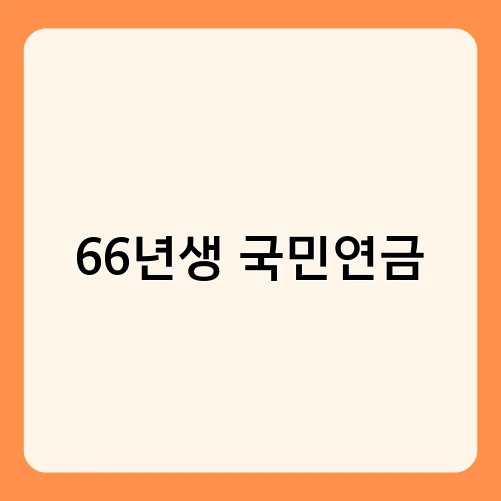 66년생 국민연금