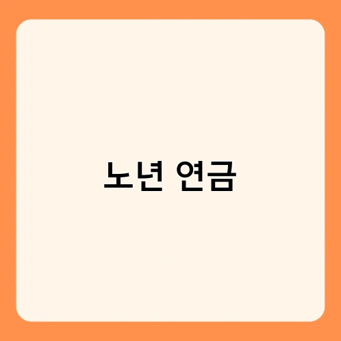 노년 연금 3