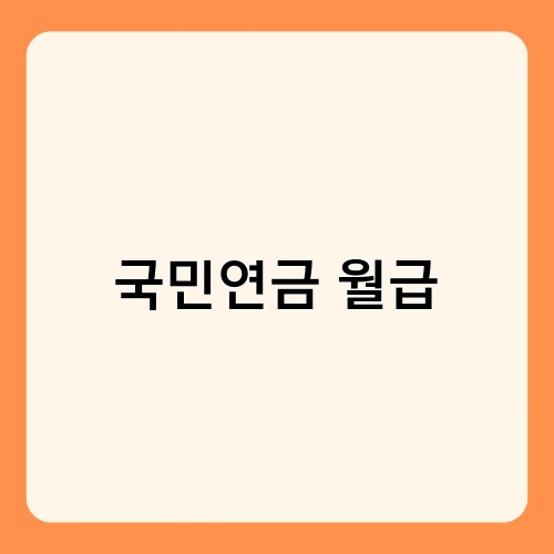 국민연금 월급 2