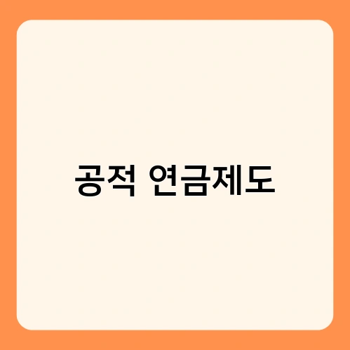 공적 연금제도
