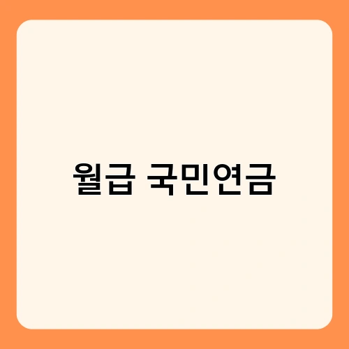 월급 국민연금 2