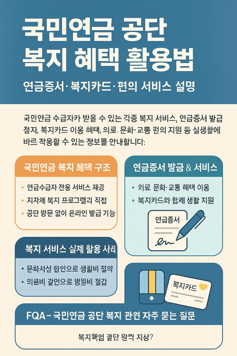 국민연금 공단 복지