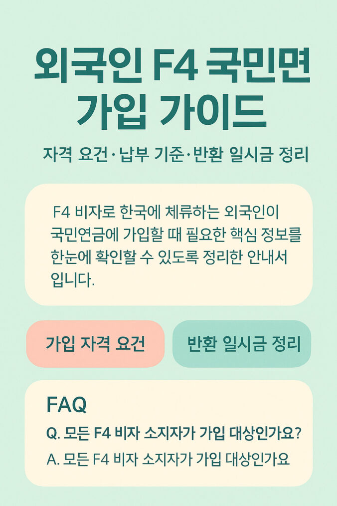 외국인 f4 국민연금