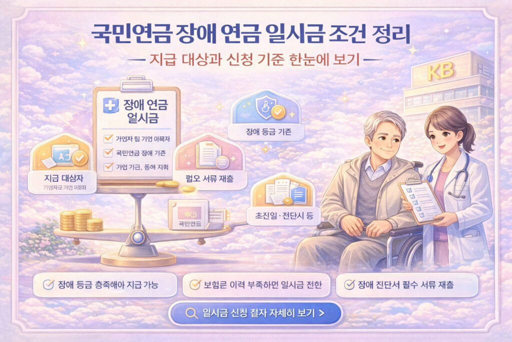국민연금 장애 연금 일시금