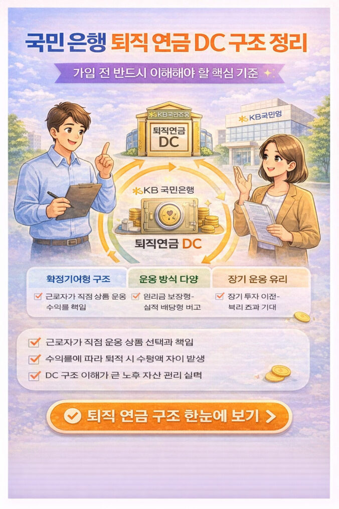 국민 은행 퇴직 연금 dc