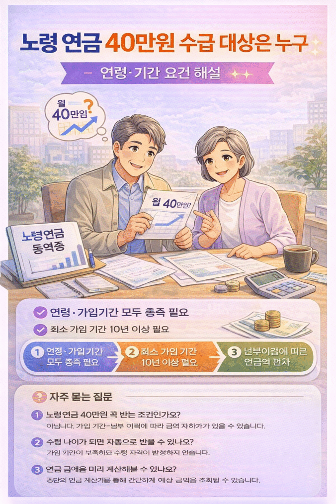 노령 연금 40만원