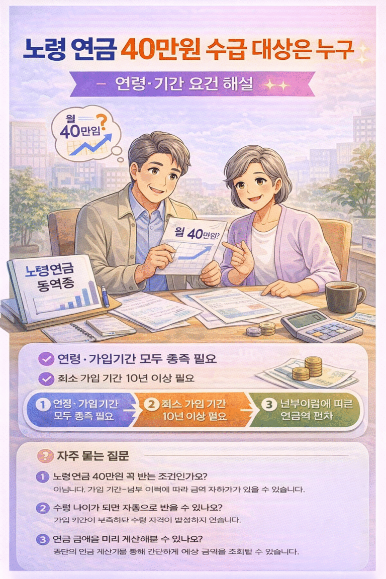 노령 연금 40만원