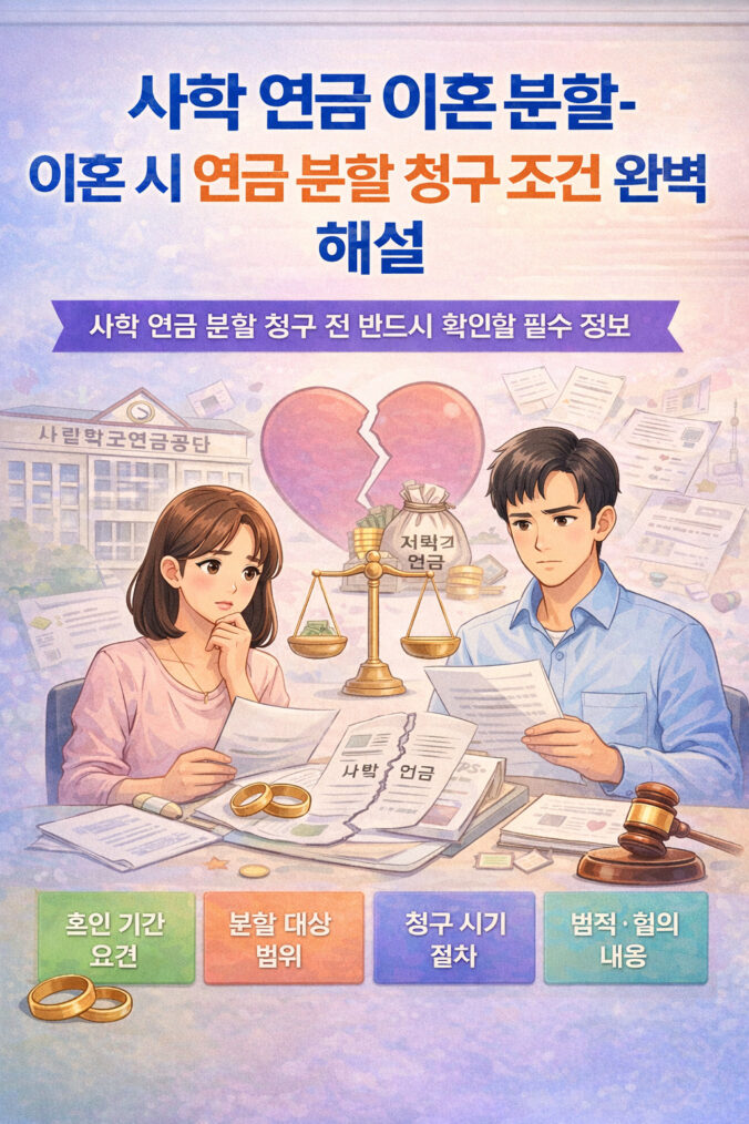 사학 연금 이혼 분할