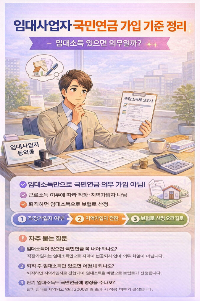 임대사업자 국민연금